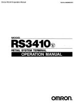 RS-3410 operation